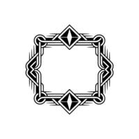 Art Deco Frame, Monochromatic Border, Element vector