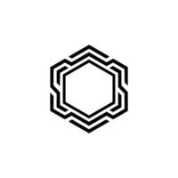 Abstract Hexagon Geometric, Modern, Minimalist vector