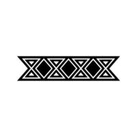 Minimalist Geometric Black And White Pattern, Abstract Border vector