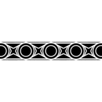 Geometric Border In Black And White, Minimalist Pattern vector