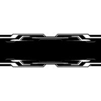 Tech Banner Background Futuristic Black White vector