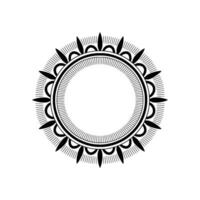Elegant Geometric Circular Frame On White Background vector