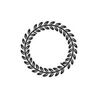 Minimalist Laurel Wreath On Gray Background Elegant vector