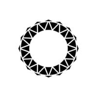Geometric Black Triangle Circle On White Background vector