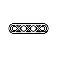 Abstract Geometric Element In Minimalist Style On White Background vector