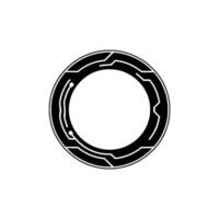 Abstract Tech Circle Geometric Illustration vector