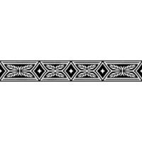 Elegant Geometric Border Pattern, Black And White, Leaf Motif vector