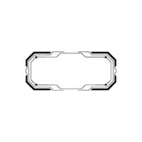 Tech Interface Frame Futuristic Ui Element On White Background vector