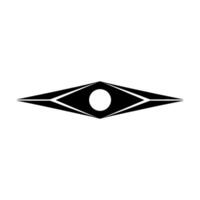 Minimalist Black And White Geometric Eye, Abstract Concept vector