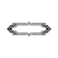 Geometric Deco Frame With Rays, Illustration, Minimalist vector