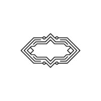 Geometric Circuit Board On Light Gray Background vector