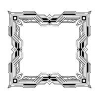Art Deco Frame Geometric Lines, Elegance, And Negative Space vector