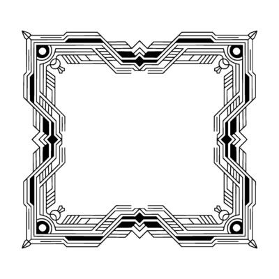 Art Deco Frame Geometric Lines, Elegance, And Negative Space
