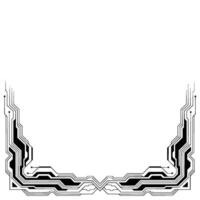 Futuristic Circuitry Border Digital Technology Frame vector