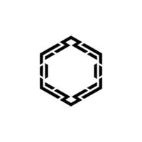 Modern Minimalist Geometric Hexagon On White Background vector