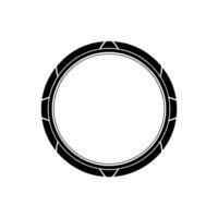 Geometric Black Ring On White Background vector