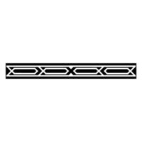 Minimalist Geometric Border Black And White, For Decoration vector