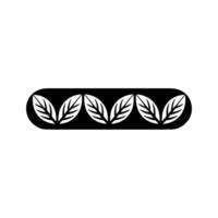 Minimalist Leaf Pattern In Black And White, Element vector