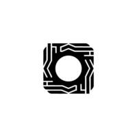 Abstract Circuit Board Geometric , Tech Concept vector