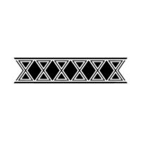 Geometric Pattern Border, Black White Element vector