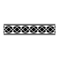 Elegant Geometric Border Element, Black And White vector