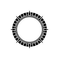 Geometric Black And White Circle Symbolic, Minimalist Element vector