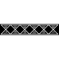 Geometric Black And White Border on a White Background vector