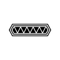 Geometric Black And White Element Repeating Triangles, Modern Style vector