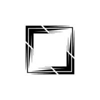 Geometric Abstract Square Frame, Black And White vector