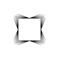 Abstract Geometric Frame in Black on White, Minimalist Aesthetic vector