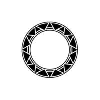 Geometric Circle , Minimalist Black White Frame, Modern Element vector