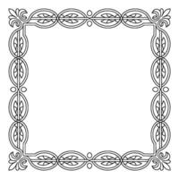 Elegant Decorative Frame in Black And White, Victorian Style vector