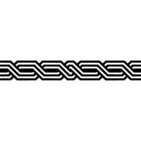 Minimalist Braided Pattern Border on Grayscale Background vector