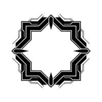 Geometric Tech Frame Minimalist Cyberpunk Border vector