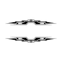 Sleek Futuristic Silver And Black Geometric Elements on White Background vector