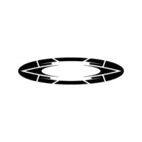 Abstract Geometric Oval on White Background vector