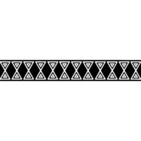 Geometric Border Black And White Triangle Pattern on Neutral Background vector