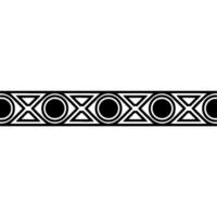 Black And White Geometric Border Pattern, Abstract vector