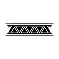 Geometric Black Bridge Element Minimalist vector