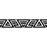 Geometric Black Pattern Border, Abstract , Modern. vector