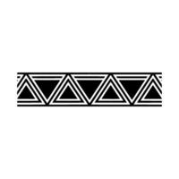 Geometric Triangle Pattern Modern Border on White Background. vector