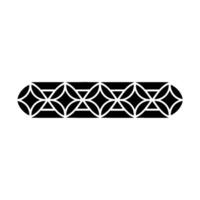 Geometric Black White Pattern on White Background. vector
