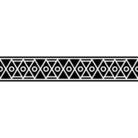 Geometric Tribal Border, Black and White, Decorative Element. vector