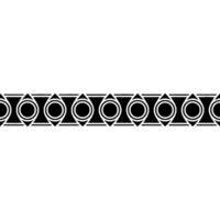 Abstract Black and White Patterned Border Geometric. vector
