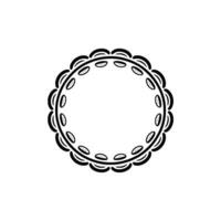 Minimalist Tambourine Illustration on White Background. vector
