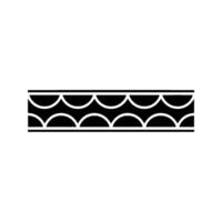 Minimalist Abstract Geometric Border in Black, Gray, and White. vector