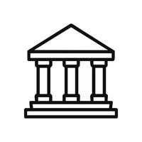 Ancient structure with three pillars. Icon symbol illustration vector