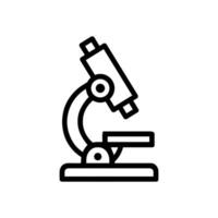Microscope Investigating the Invisible World. Icon symbol illustration vector