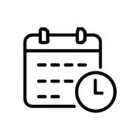 Scheduled date reminder time ticking forward. Icon symbol illustration vector