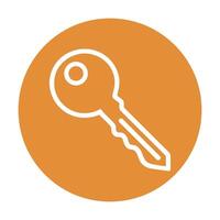 Simple key unlocking potential icon. Icon symbol illustration vector